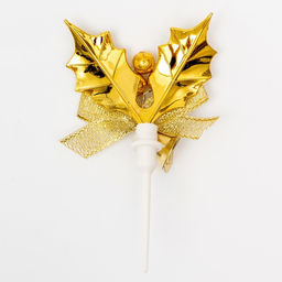 Украшение для торта Золотой бантик