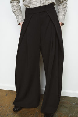 PANTAL?N WIDE LEG ZW COLLECTION / Negro - Zara фото 2