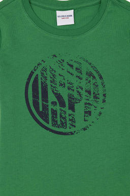 U. S. Polo Assn / Зеленая базовая футболка с круглым вырезом для мальчиков - U.s. polo assn фото 6