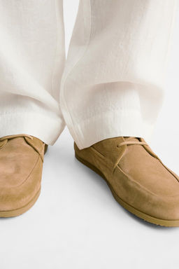 LEATHER DECK SHOES - Zara фото 4