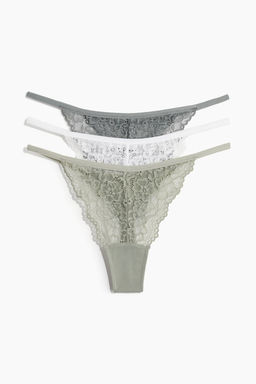 Pack de 3 bragas Thong de encaje - H&m фото 4