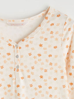 V Yaka ?i?ekli Kad?n Gecelik