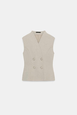 TWILL BUTTONED WAISTCOAT