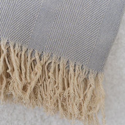 Плед хлопковый 140х200 серый - Уютности фото 4