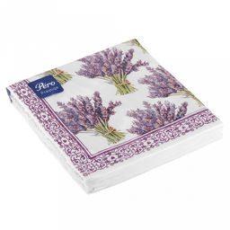 Салфетки бумажные 33х33см "Pero Prestige", 3-х слойные, 20 штук в упаковке, "Романтика" (Россия)