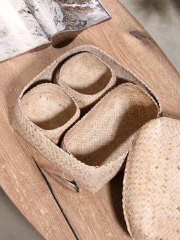 Набор плетёных корзин «Энди», 28.5×28.5×18.5 см