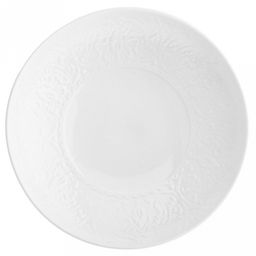 "Русь" Тарелка глубокая фарфоровая д239мм h49мм, 980мл, белый, рельефный декор (Китай)