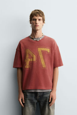 VARSITY OPEN WEAVE T-SHIRT - Zara фото 2