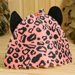 Шапка для бани с детской аппликацией Розовый Леопард - Simaland фото 4