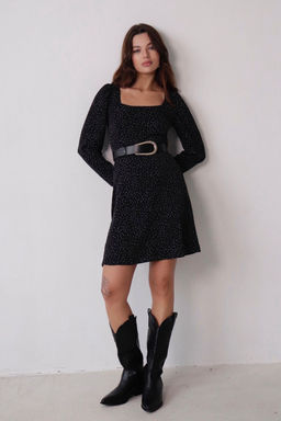 Платье с вырезом каре отрезное по талии - Martichelli фото 26