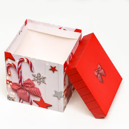 Цена за 12 шт. Коробка Самосборная Новый год леденцы 15 х 15 х 15 см - UPAK LAND фото 4