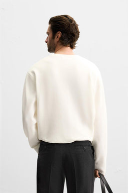 COTTON BLEND TEXTURED SWEATER - Zara фото 19
