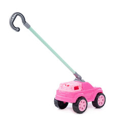 Автомобиль-каталка Боби с ручкой (розовый) - Полесье фото 4