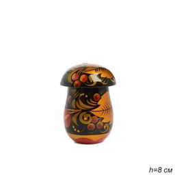 Солонка с хохломской росписью Гриб / 10042 /уп 1/