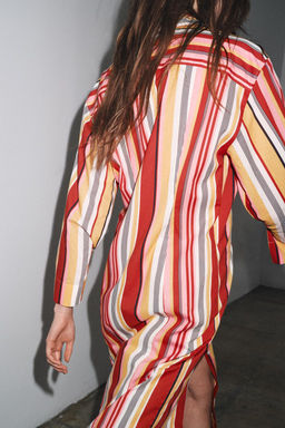 ZW COLLECTION STRIPED SHIRT DRESS - Zara фото 3