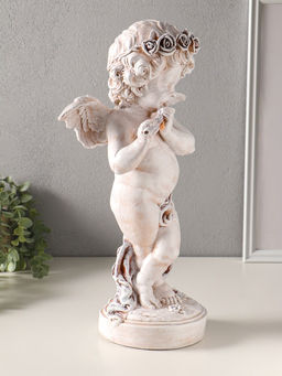 Фигура полистоун «Ангел играет на флейте», 43 см