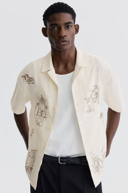 Camisa resort de algod?n Relaxed Fit