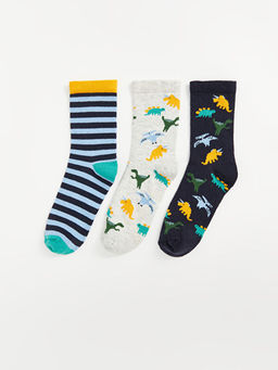 Desenli Erkek ?ocuk Soket ?orap 3l?