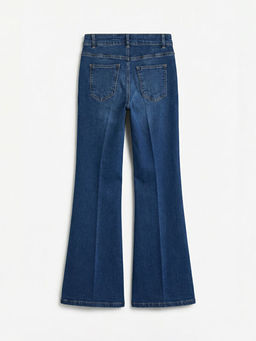 Y?ksek Bel Flare Kad?n Jean Pantolon