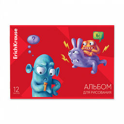 Цена за 5 шт. Альбом для рисования на скобе ErichKrause Jolly Friends, А4, 12 листов_MIX-PACK  фото 7