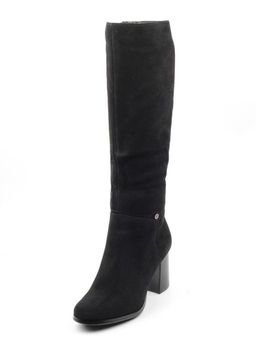 02-K82-B1 BLACK Сапоги зимние женские (натуральная замша, натуральный мех (евромех)) - Фабричный китай фото 5