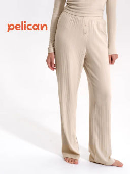 PELICAN, брюки женские, Молочный