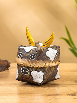 Корзинка «Бычок», 10×10×13 см, бамбук