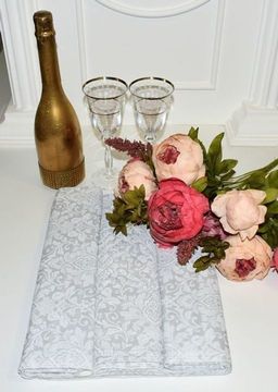 Столовый набор Вензель:скатерть 150*250 см.+12 салф. рогожка - Лен поволжья фото 4