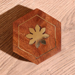 Шкатулка «Солнце», 6.5×7.5×4 см, дерево шишам