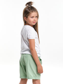 Комплект для девочки с шортами UD 6483/7936 розовый/желтый - Mini maxi фото 14