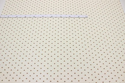 Муслин двухслойный с эф.жатости Бежевые сердечки цв.сливочный, ш.1.4м, хлопок-100%, 120гр/м.кв - Купава фото 2