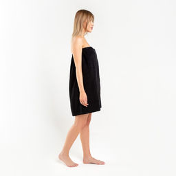 Полотенце банное Экономь и Я Парео 68х150 см, цвет черный, 100%хл с AIRO, 320 г/м2  фото 5