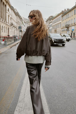 HERRINGBONE BALLOON BOMBER JACKET - Zara фото 5