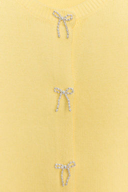CARDIGAN WITH FAUX PEARL TIES - Zara фото 9
