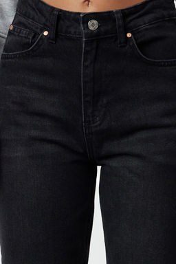 TRENDYOLMILLA Mavi Yuksek Bel Straight Jeans TWOSS23JE00089  фото 33