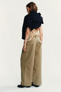 CARGO TROUSERS WITH PLEATS - Zara фото 6