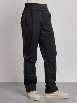 Брюки утепленные спортивные с высокой посадкой женские зимние черного цвета 7141Ch - Colannia фото 7