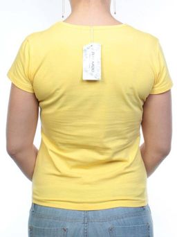 A1905106 YELLOW Футболка женская (95 % хлопок, 5% спандекс)