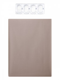 Шторка для ванной 180x200 светло-коричневый ПЕВА - Denastia фото 3