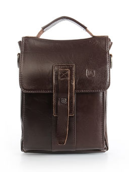 LACCOMA сумка VIN28813-2-коричневый натуральная кожа хлопок