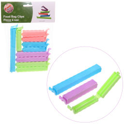 Цена за 5 шт. Зажим для пакета "Ассорти" 10шт (4шт*7.5см, 5шт*6см, 1шт*11см))