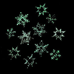 Новогодний декор «Снежинка», с подсветкой, 8×12.5 см, набор 12 шт.