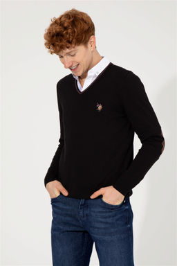 Мужской черный трикотажный свитер Basic - U.s. polo assn фото 7