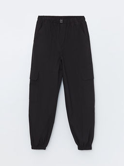 Beli Lastikli K?z ?ocuk Kargo Jogger Pantolon