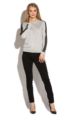 Трикотажная блузка серый - Donna saggia фото 5