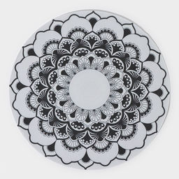 Набор салфеток сервировочных Доляна Мандалы, 4 шт, d=38 см, цвет белый  фото 2