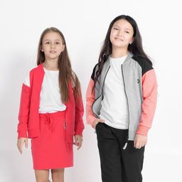 CRB wear/CWJG 62895-25-291 Толстовка для девочки, малиновый-экрю/Ex.Cherubino  фото 5