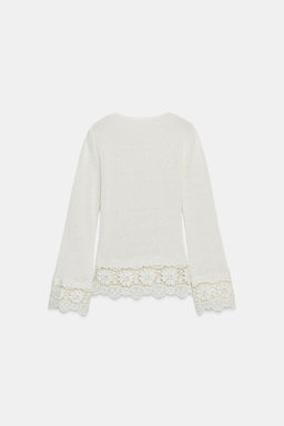 GUIPURE COMBINATION T-SHIRT - Zara фото 22