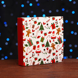 Коробка под 16 конфет «Новогодняя», 17.5×17.5×3.5 см