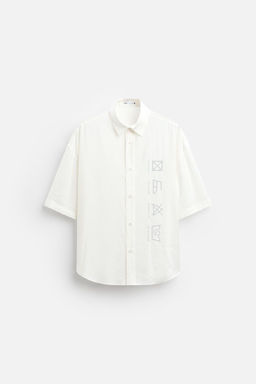 OVERSIZE SHIRT WITH SYMBOLS - Zara фото 6